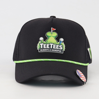 Casquette de papa tendance à visière incurvée ODM OEM avec patch de marque en PVC, fermeture snapback et badge métallique élégant, casquette de sport d'extérieur performante