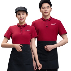 เสื้อโปโลผ้าไหมแบบสั่งทำขายส่งสำหรับเด็กและผู้ชาย แขนสั้น ชุดยูนิฟอร์มฤดูร้อนสำหรับพนักงานร้านอาหาร พร้อมระบบเรียกพนักงาน - Product Image 1