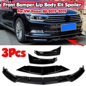 3Pieces <b>Car</b> Front Bumper Splitter Lip <b>Diffuser</b> Body Kit Spoiler Protection Guard Deflector Lips <b>for</b> VW <b>for</b> Passat B8 2017-2019 - Product Image 1