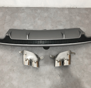 ตัวกระจายแสงด้านหลังวัสดุ ABS สำหรับ <span class=keywords><strong>A7</strong></span> <span class=keywords><strong>Audi</strong></span> <span class=keywords><strong>Sline</strong></span> 2016-2018 Facelift กันชนหลังพร้อมท่อ - Product Image 5