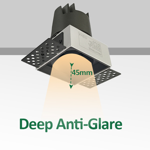 Shanhe nero bianco 7w 10w 12w 15w tri colore incasso ultra sottile downlight led trimmless 3cct - Product Image 4