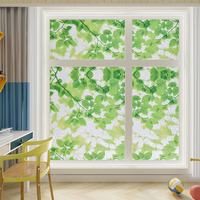 Statische Fensterfolie mit tropischen Fischen, bunte dekorative Sichtschutzfolie für Glas, abnehmbares Blasenmuster für Kinderzimmer, Spielzimmer