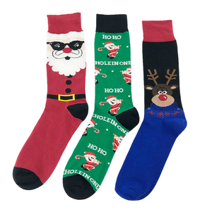 Chaussettes de la série de Noël en gros Chaussettes de Noël en coton pour hommes - Product Image 1
