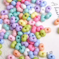 Perles acryliques colorées 50g/sac 5 * 8mm Perles rondes en résine ABS Jouets DIY pour enfants Perles pour bracelets Accessoires faits à la main