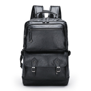 Custom 2025 Hot Fashion Pu Unisex <b>Large</b> Capacity Outdoor Men PU Laptop <b>Backpack</b> - Product Image 6