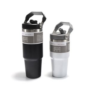 Cross-Border Handle Car <b>Cup</b> <b>Large</b> Capacity 304 Stainless Steel Vacuum Insulated Thermal Insulation Cold Insulation Ice Tyrant - Product Image 1