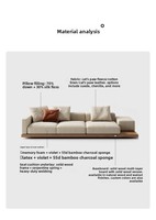 Canapé d'angle convertible de luxe italien en forme de U, mobilier de salon moderne et simple, en coton et lin amovible et lavable pour villa