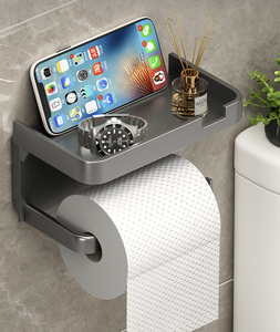 Estante <span class=keywords><strong>de</strong></span> pañuelos autoadhesivo impermeable decorativo multifuncional inteligente soporte <span class=keywords><strong>de</strong></span> papel higiénico - Product Image 3