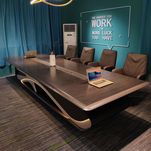 Mesa de conferencia y silla de alta calidad para oficina de lujo, mesa de reunión, muebles de oficina de madera <span class=keywords><strong>Madern</strong></span>, escritorio para sala de reuniones - Product Image 2