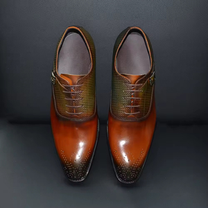 Chaussures pour hommes en cuir italien de luxe haut de gamme, fabriquées à la main, pour mariage et affaires, style Oxford - Product Image 4