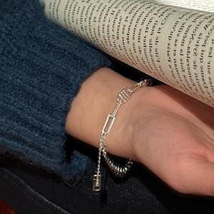 S925 Sterling Silver Retro Bracelet Style Coréen Simple Retro Fine String Bijoux avec Niche Design Knot - Product Image 2