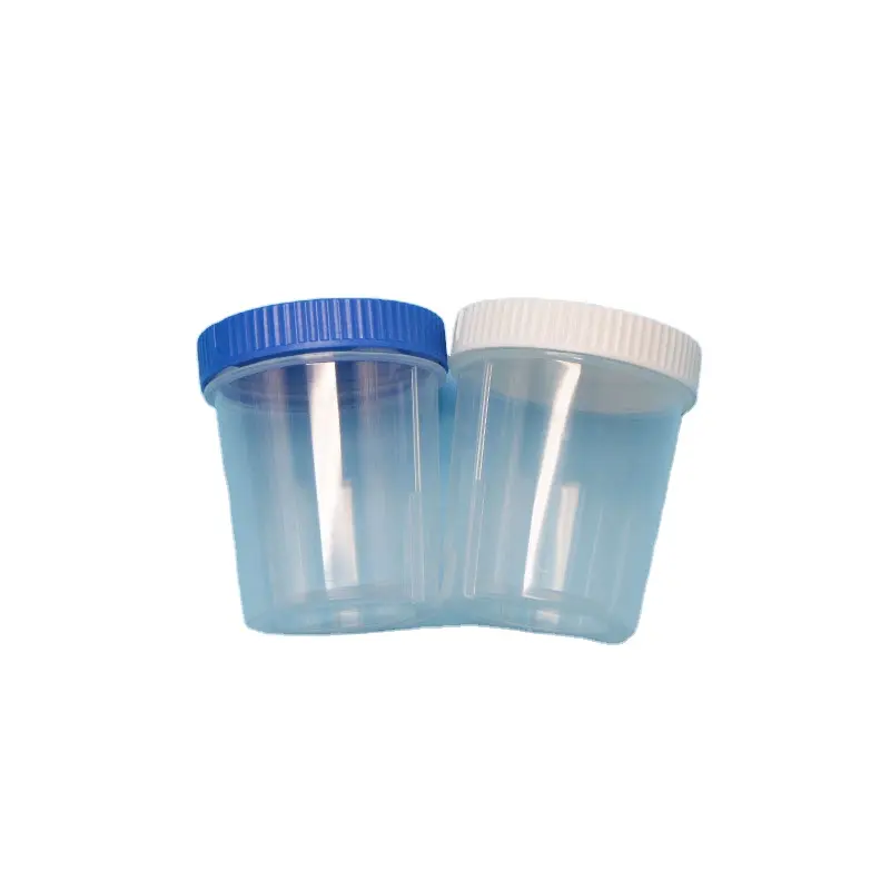 Wadah Koleksi Gelas Analisis Urin Kecil Steril Medis Sekali Pakai Plastik untuk Pengujian