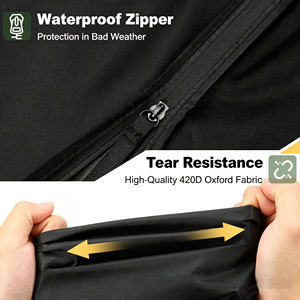 Funda Protectora para Sombrilla de Patio, Resistente a Desgarros, con Protección UV, a Prueba de Viento y Polvo, de Tela Oxford, con Cierre - Product Image 4