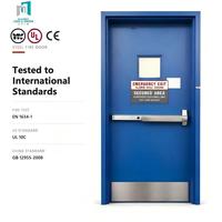 Porte coupe-feu en acier sur mesure, épaisseur de panneau 45mm 50mm, avec tôle d'acier laminée à froid pour cloison coupe-feu industrielle