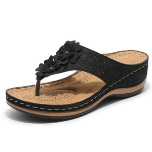 Logo personalizzato bohémien retrò donna sandali quadrati con artiglio punta plateau romano altezza che aumenta Slip-On per l'estate traspirante - Product Image 2