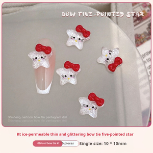 Breloques en résine pour ongles, motif chat mignon, décorations 3D pour nail art professionnel - Product Image 4