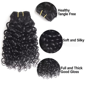 Extensions de cheveux synthétiques bouclés crépus courts type bob, <span class=keywords><strong>blond</strong></span> miel, pour tressage, 8 pouces - Product Image 2