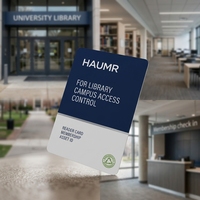 Carte intelligente RFID HUAMR sans contact avec puce IC pour le contrôle d'accès aux bibliothèques, les cartes de membre et l'identification des actifs