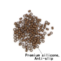 GlamorDove 1000pcs 5mm * 3mm * 3mm Haar verlängerungen Silikon gefütterte Mikro ring perlen Links für Stick Tip Micro Ring Loop Hair Tool