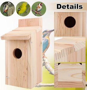 Best Verkopende Hoge Kwaliteit Outdoor Opknoping Houten Vogelhuis Hoge Kwaliteit Milieubescherming Hout Vogelhuis - Product Image 2