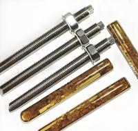 Ancre chimique en acier inoxydable avec capsule en résine, grade 4.8/8.8 M8-M24, ensemble complet, pour travaux d'installation de bâtiments en béton