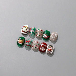 Adesivi impermeabili natalizi per Nail Art 5D fiocco di neve invernale con fiocco di neve decalcomanie per tatuaggi per donne e bambine in plastica autoadesiva - Product Image 3