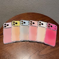 Coque de téléphone Senyork Candy Colors brillante antichoc en TPU anti-traces de doigts pour 15/16/17 Pro Max avec grande fenêtre pour objectif – Vente en gros