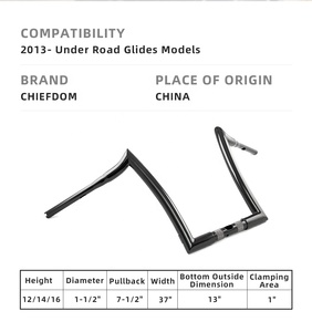 HD tùy chỉnh Sportster Bobber <span class=keywords><strong>Chopper</strong></span> khung xe máy bộ phận cơ thể tay lái gắn xe đạp điện thoại thông minh Thanh tay lái chiefdom màu đen - Product Image 3