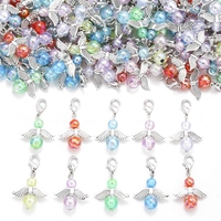 Breloques DIY Cœur Ange pour la Fabrication de Bijoux : Porte-clés, Breloques Ailes d'Ange pour Bracelets, Colliers, Boucles d'Oreilles et Pendentifs
