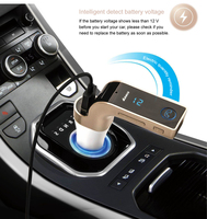 GXYKIT Reproductor MP3 para Auto con Carga Rápida USB, TF, AUX, Bluetooth, Modulador G7, Transmisor FM, Cargador Bluetooth