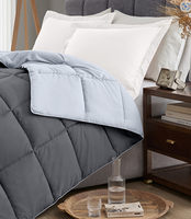 Couette matelassée moderne en microfibre taille Queen, légère, sans grumeaux, lavable, toutes saisons, douce, respirante, réversible