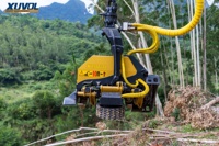 Machine forestière XUVOL pour l'abattage, la coupe, le dépeeling et le débardage du bois, grappin forestier, abatteuse d'arbres, coupe-bûches