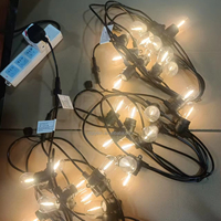 Guirlande lumineuse connectable étanche IP65, douille fixe E27/E26, intérieur/extérieur, LED, dimmable, CRI élevé 90, 50 000 h de durée de vie