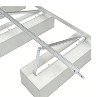 Système de montage solaire photovoltaïque pour toit plat, kit triangulaire en aluminium à angle réglable, installation facile, pour toiture en béton
