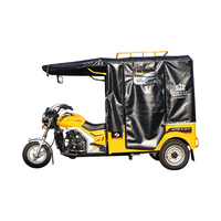 Tricycle motorisé à trois roues avec moteur à essence de 150 cm3, carrosserie ouverte, pour le transport de passagers, vitesse maximale de 65 km/h, charge utile de 400 kg