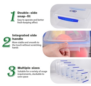 Cao cấp nhựa container lưu trữ thực phẩm với khóa nắp bộ bao gồm các kích cỡ khác nhau cho hoàn chỉnh nhà bếp tổ chức - Product Image 6