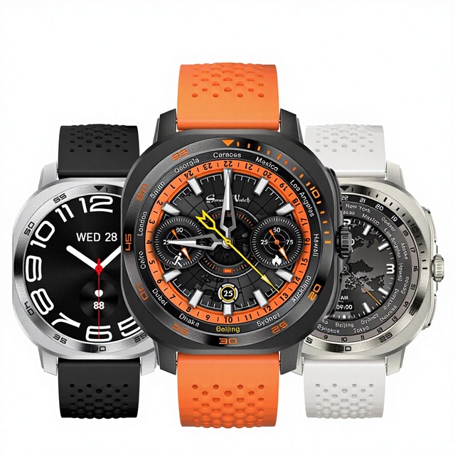 AM32 Outdoor Irregular Sports Smart Watch for Men Women 1.43" Amoled 300mAh Fitness Tracker SOS Square Silica Gel Smartwatch