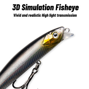 Juego de señuelos Minnow, 5 piezas, 80 mm, 12 g, señuelo duro de suspensión para pesca de lubina - Product Image 5