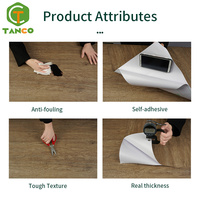 Papier peint autocollant de plancher en bois résistant à l'usure imperméable de vinyle de PVC pour le plancher