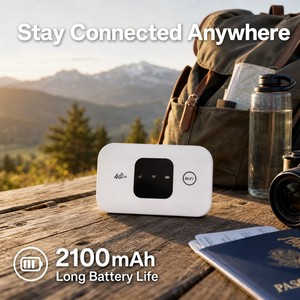 เราเตอร์พกพา 4G ไร้สาย LTE Advanced พร้อมช่องใส่ซิมการ์ด  พร้อมแบตเตอรี่ในตัว - Product Image 5