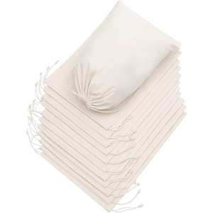 100 Percent Promotion Cotton Muslin White Pouch Jewelry Drawstring Bags For Storage Pantry Gifts
