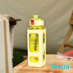 Botella de Agua Cuadrada de Plástico Portátil de Verano de 700ml 900ml para Estudiantes, Ecológica, con Cordón, Ideal para Senderismo y Deportes, Venta al Por Mayor - Product Image 3