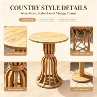 Table de bar et table à cocktails en bois massif de style européen, moderne, pour appartement et usage extérieur