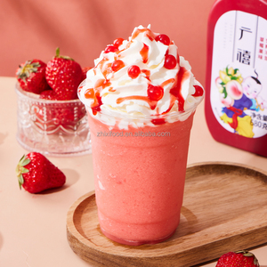 Çift mutluluk toptan şişe sıvı çilek sos süt çay dükkanı/pişirme/dondurma - Product Image 4