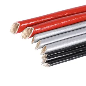 Flexible 4KV Heat and Fire Resistant UL vw-1 Fiber Glass Braided Silicone Fiberglass Sleeve