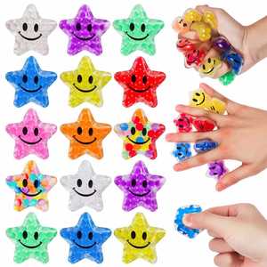 Colorful Star Shaped Water Bead Stress Balls Squeeze & Decompress <b>Fidget</b> Toys for Kids and Adults - Product Image 1