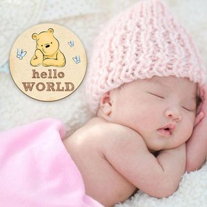 7 pcs Winnie các em bé hàng tháng mốc đánh dấu, hai mặt Winnie các em bé tháng dấu hiệu bằng gỗ, tlx0237 - Product Image 5