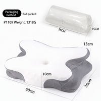 Oreiller ergonomique en mousse à mémoire de forme, réglable, pour le cou, confortable, soulage la douleur cervicale, pour dormeurs sur le côté, le dos ou le ventre, avec housse amovible
