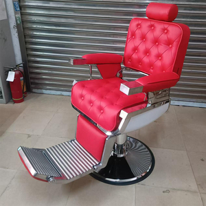 เก้าอี้ตัดผมไฮดรอลิกปรับเอนได้ รุ่นหรูหรา สีน้ำเงิน สำหรับผู้หญิง ดีไซน์ทันสมัย โครงเหล็กสแตนเลส เบาะหนัง - Product Image 3