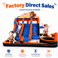 Château Gonflable avec Toboggan pour Enfants, Idéal pour Fêtes, Aire de Jeux Extérieure Commerciale, Vente en Gros Direct Usine